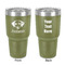 Dog Faces 30 oz Stainless Steel Tumbler - Olive - Double-Sided (Personalized)