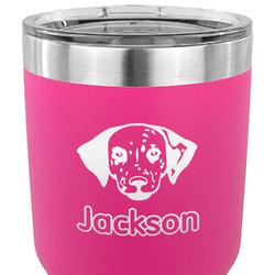 Dog Faces 30 oz Stainless Steel Tumbler - Pink - Single Sided (Personalized)