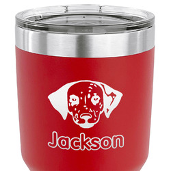 Dog Faces 30 oz Stainless Steel Tumbler - Red - Single Sided (Personalized)