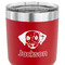 Dog Faces 30 oz Stainless Steel Ringneck Tumbler - Red - CLOSE UP