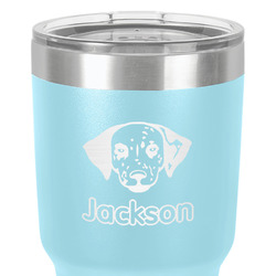 Dog Faces 30 oz Stainless Steel Tumbler - Teal - Double-Sided (Personalized)