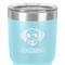 Dog Faces 30 oz Stainless Steel Ringneck Tumbler - Teal - Close Up