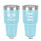 Dog Faces 30 oz Stainless Steel Tumbler - Teal - Double-Sided (Personalized)