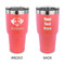 Dog Faces 30 oz Stainless Steel Ringneck Tumblers - Coral - Double Sided - APPROVAL