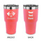 Dog Faces 30 oz Stainless Steel Tumbler - Coral - Double Sided (Personalized)