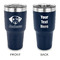 Dog Faces 30 oz Stainless Steel Ringneck Tumblers - Navy - Double Sided - APPROVAL