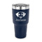 Dog Faces 30 oz Stainless Steel Ringneck Tumblers - Navy - FRONT