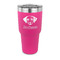 Dog Faces 30 oz Stainless Steel Ringneck Tumblers - Pink - FRONT