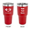 Dog Faces 30 oz Stainless Steel Ringneck Tumblers - Red - Double Sided - APPROVAL