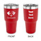 Dog Faces 30 oz Stainless Steel Tumbler - Red - Double Sided (Personalized)
