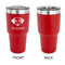 Dog Faces 30 oz Stainless Steel Ringneck Tumblers - Red - Single Sided - APPROVAL