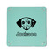 Dog Faces 6" x 6" Teal Leatherette Snap Up Tray - APPROVAL