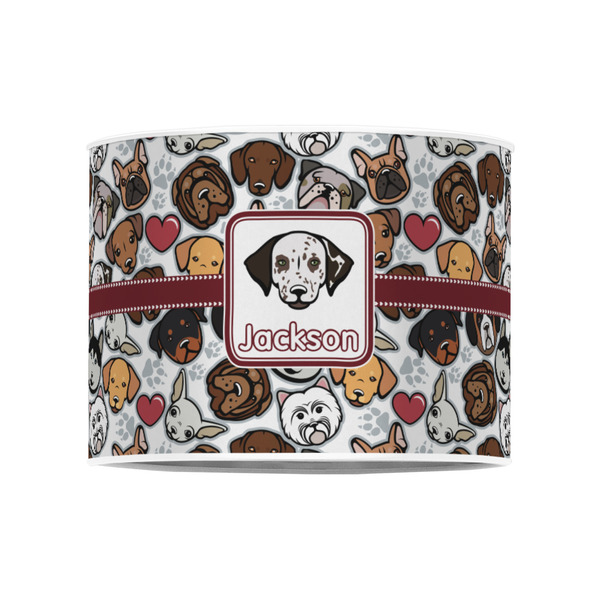 Dog Faces 8" Drum Lampshade - FRONT (Poly Film)