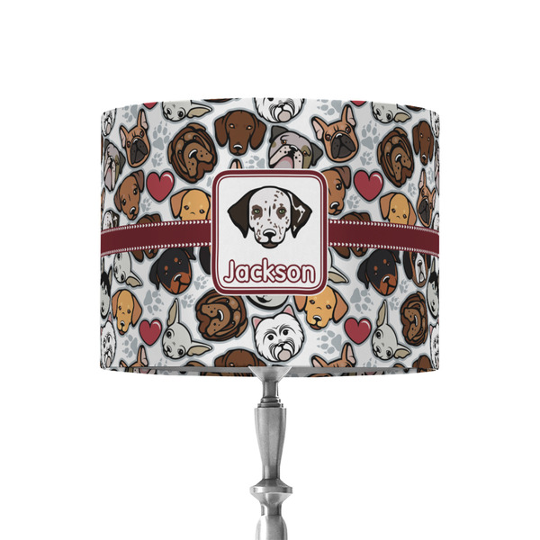 Custom Dog Faces 8" Drum Lamp Shade - Fabric (Personalized)