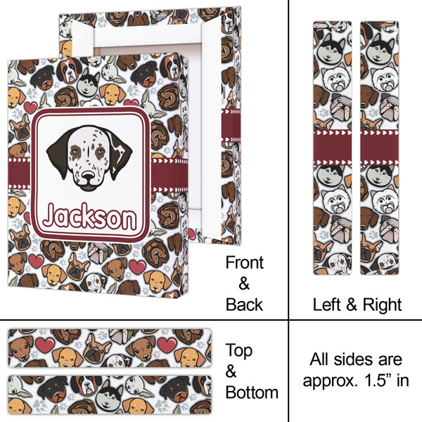 Dog Faces 8x10 - Canvas Print - Approval