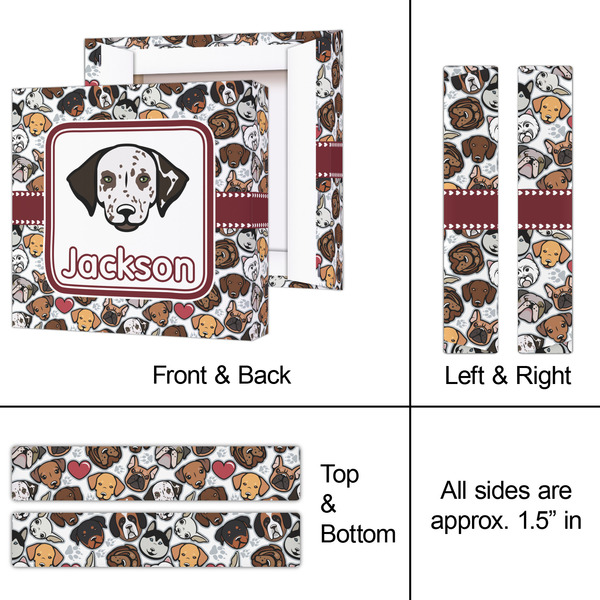 Dog Faces 8x8 - Canvas Print - Approval