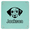 Dog Faces 9" x 9" Teal Leatherette Snap Up Tray - APPROVAL