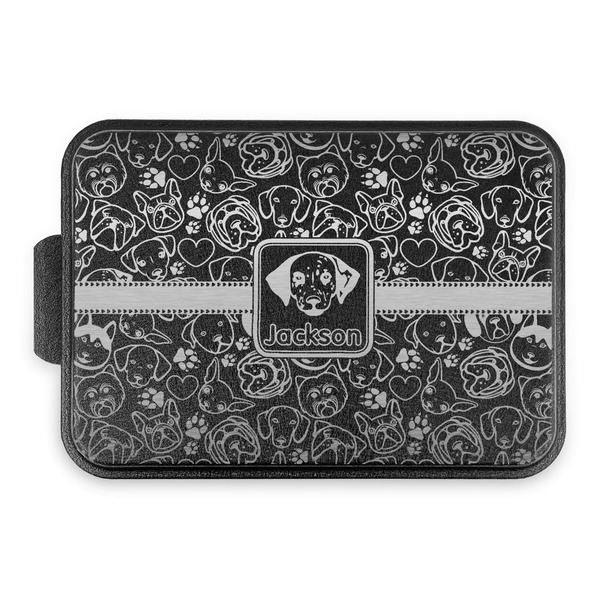 Dog Faces Aluminum Baking Pan - Black Lid - FRONT