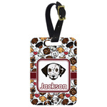 Dog Faces Metal Luggage Tag w/ Name or Text