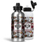 Dog Faces Aluminum Water Bottles - MAIN (white &silver)