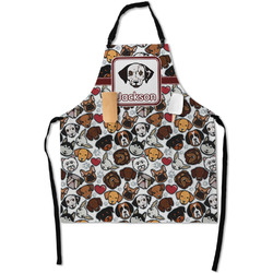 Dog Faces Apron With Pockets w/ Name or Text