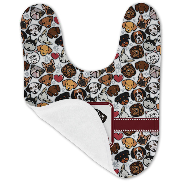 Dog Faces Baby Bib - AFT folded