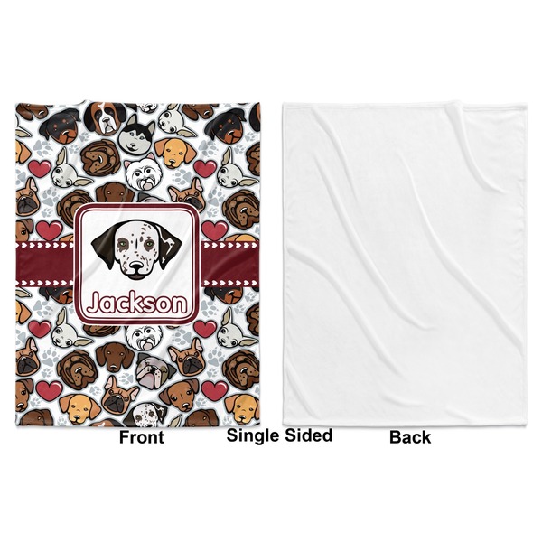 Dog Faces Baby Blanket (Single Side - Printed Front, White Back)