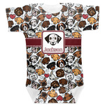 Dog Faces Baby Bodysuit 12-18 w/ Name or Text
