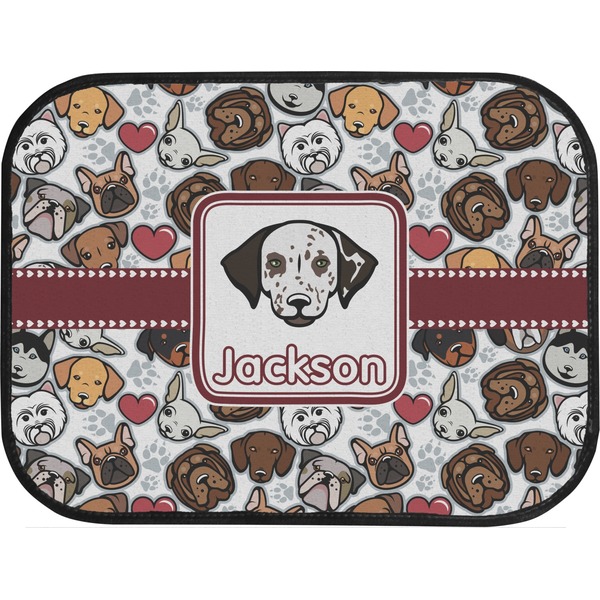 Dog Faces Back Seat Car Mat