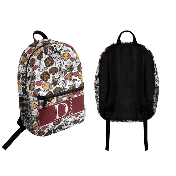 Dog Faces Backpack front and back - Apvl