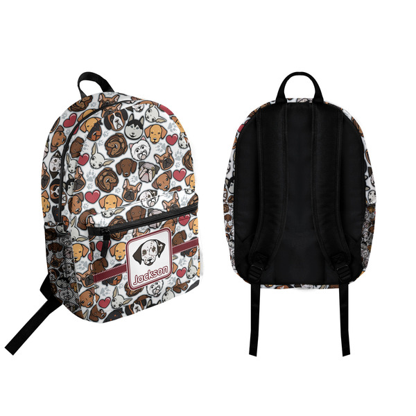 Dog Faces Backpack front and back - Apvl