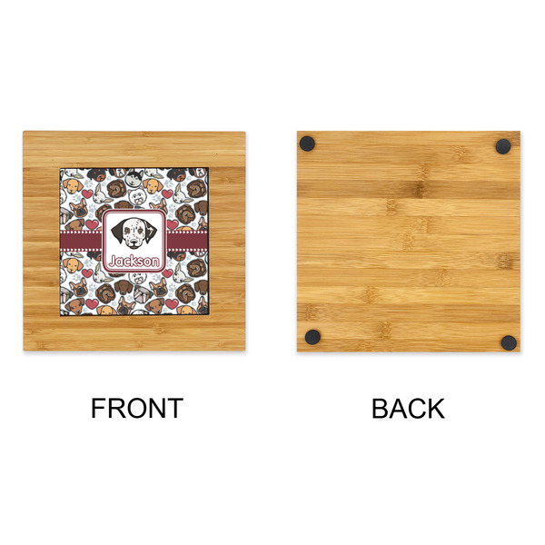 Dog Faces Bamboo Trivet with 6" Tile - APPROVAL