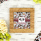 Dog Faces Bamboo Trivet with 6" Tile - LIFESTYLE