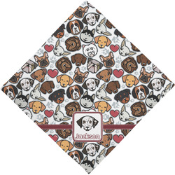 Dog Faces Dog Bandana Scarf w/ Name or Text