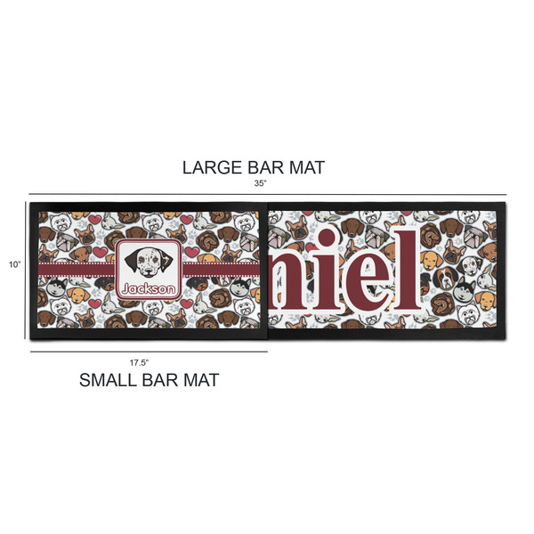 Dog Faces Bar Mats - Sizing Chart