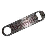 Dog Faces Bar Bottle Opener - Silver w/ Name or Text