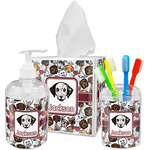 Dog Faces Acrylic Bathroom Accessories Set w/ Name or Text