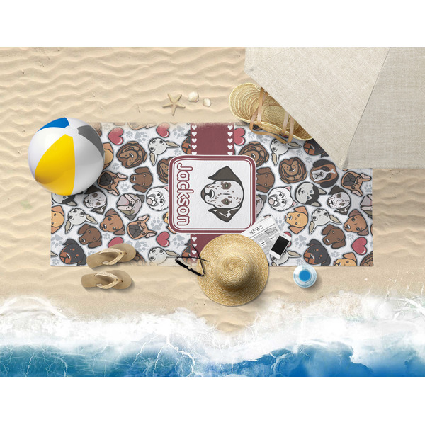 Dog Faces Beach Towel Lifestyle