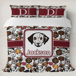 Dog Faces Duvet Cover Set - King (Personalized)