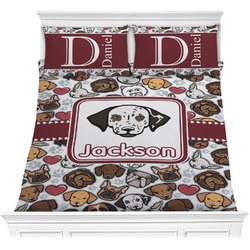 Dog Faces Comforter Set - Full / Queen (Personalized)