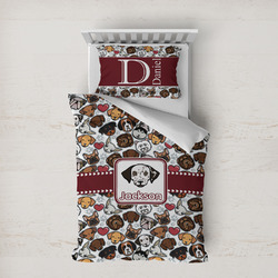 Dog Faces Duvet Cover Set - Twin XL (Personalized)