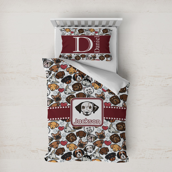 Custom Dog Faces Duvet Cover Set - Twin XL (Personalized)