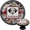 Dog Faces Cabinet Knob (Black) (Personalized)