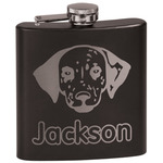 Dog Faces Black Flask Set (Personalized)