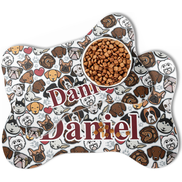Dog Faces Bone Shaped Dog Mats - MAIN