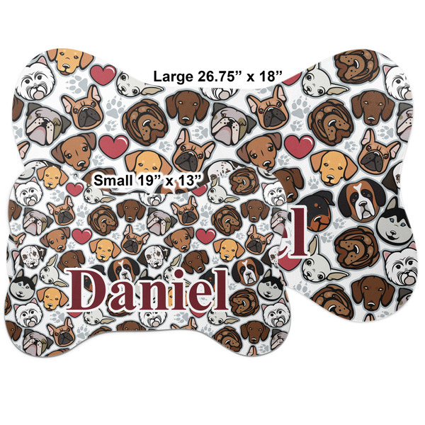 Dog Faces Bone Shaped Mat Comparison