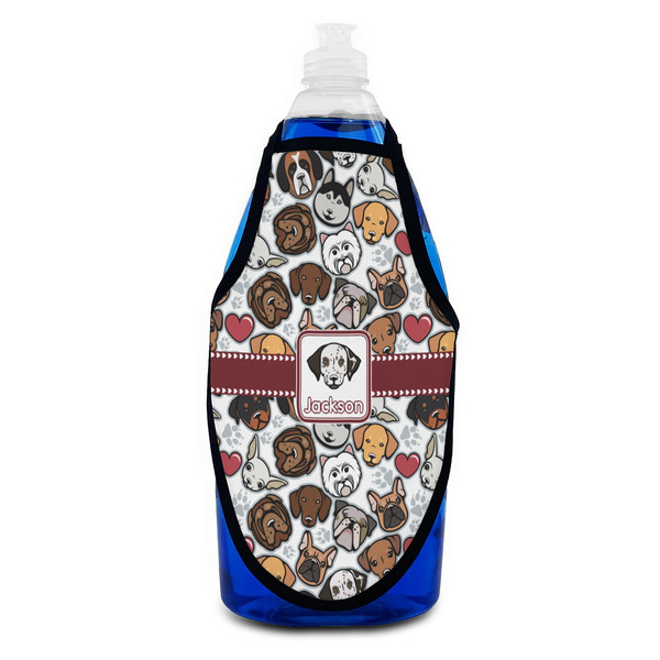 Dog Faces Bottle Apron - Soap - FRONT