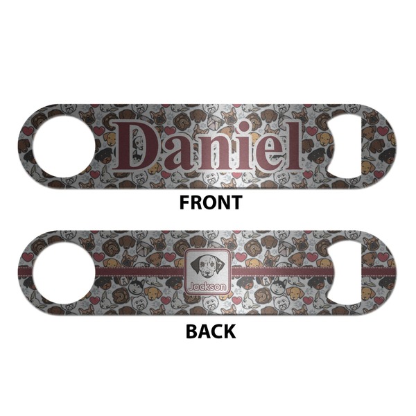 Dog Faces Bottle Opener - Front & Back