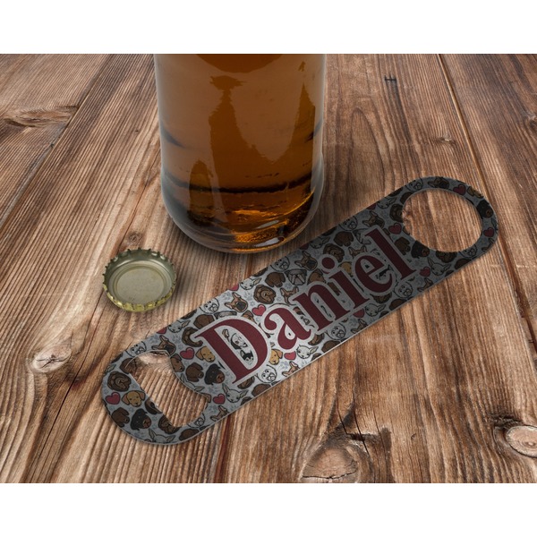 Dog Faces Bottle Opener - In Use