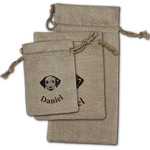 Dog Faces Burlap Gift Bag (Personalized)